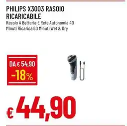Famila PHILIPS X3003 RASOIO RICARICABILE offerta
