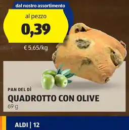 ALDI Pan del dì quadrotto con olive offerta