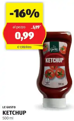 ALDI LE GUSTO Ketchup offerta