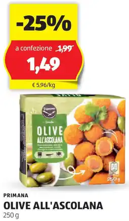 ALDI Primana olive all'ascolana offerta