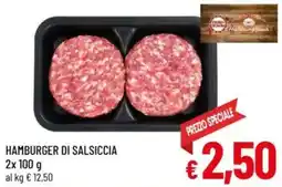 A&O Hamburger di salsiccia offerta