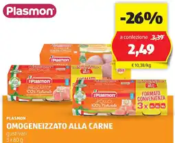 ALDI PLASMON OMOGENEIZZATO ALLA CARNE gusti vari offerta