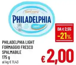 A&O Philadelphia light formaggio fresco spalmabile offerta