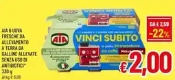 A&O Aia 6 uova fresche da allevamento a terra da galline allevate senza uso di antibiotici offerta