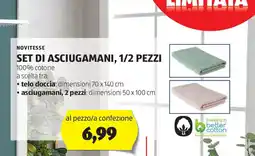 ALDI Novitesse set di asciugamani, 1/2 pezzi offerta