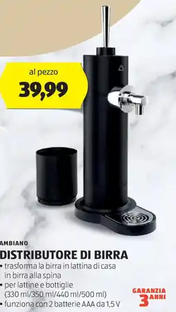 ALDI AMBIANO Distributore di birra offerta