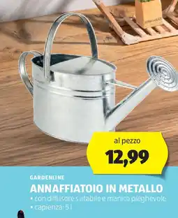 ALDI GARDENLINE Annaffiatoio in metallo offerta