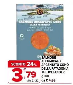 Iperal Salmone affumicato argentato coho della patagonia THE ICELANDER offerta