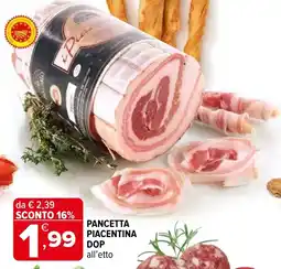 Iperal Pancetta piacentina dop offerta