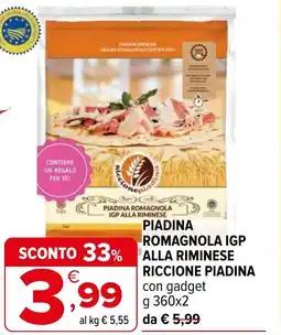 Iperal Piadina romagnola igp alla riminese RICCIONE PIADINA offerta