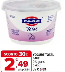 Iperal Yogurt total FAGE offerta