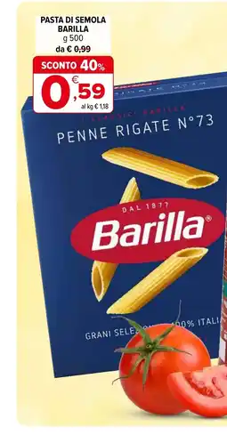 Iperal Pasta di semola BARILLA offerta