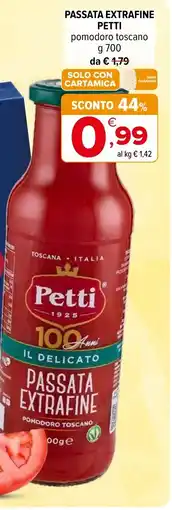 Iperal Passata extrafine PETTI offerta