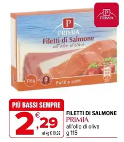 Iperal Filetti di salmone PRIMIA offerta