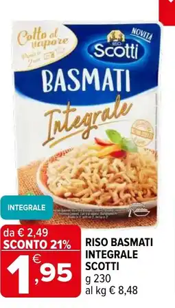 Iperal Riso basmati integrale SCOTTI offerta