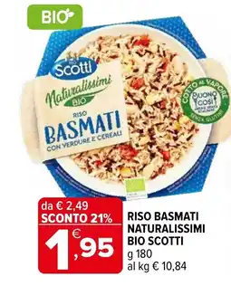 Iperal Riso basmati naturalissimi bio SCOTTI offerta