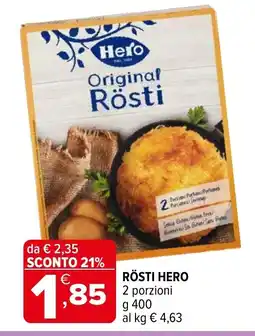 Iperal RÖSTI HERO 2 porzioni offerta