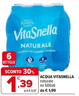 Iperal ACQUA VITASNELLA naturale offerta