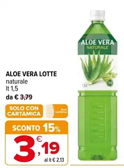 Iperal Aloe vera LOTTE naturale offerta