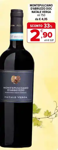 Iperal Montepulciano d'abruzzo doc NATALE VERGA offerta