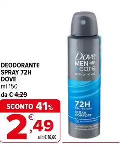 Iperal Deodorante spray 72h DOVE offerta