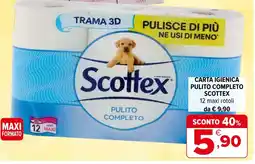 Iperal Carta igienica pulito completo SCOTTEX offerta