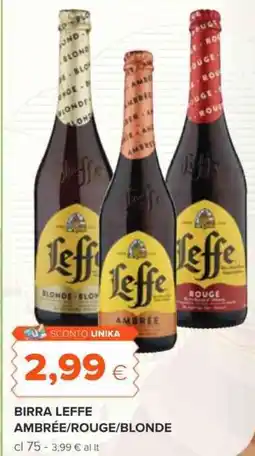 Oasi Birra leffe ambrée/rouge/blonde offerta