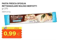 Oasi Pasta fresca sfoglia rettangolare MULINO BERTOTTI offerta