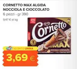 Oasi Cornetto max algida nocciola e cioccolato offerta