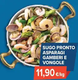 Sapore di Mare Sugo pronto asparagi gamberi e vongole offerta