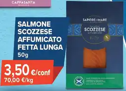 Sapore di Mare Salmone scozzese affumicato fetta lunga offerta