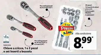 Lidl Parkside Chiave a cricco, 1 o 2 pezzi o set inserti a bussola offerta