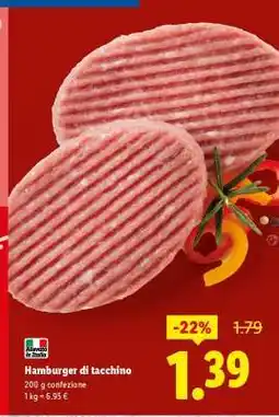 Lidl Hamburger Di Tacchino offerta