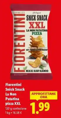 Lidl Fiorentini Snick Snack La Non Patatina pizza XXL offerta