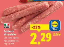 Lidl Salsiccia di tacchino offerta