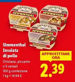 Lidl Simmenthal Insalata di pollo offerta