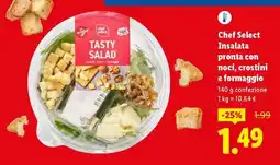 Lidl Chef Select Insalata pronta con noci, crostini e formaggio offerta