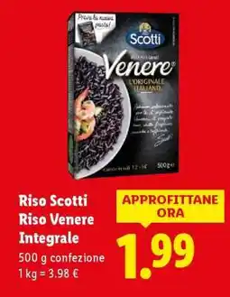 Lidl Riso Scotti Riso Venere Integrale offerta