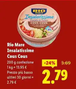 Lidl Rio Mare Insalatissime Cous cous offerta