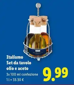 Lidl Italiamo Set da tavolo olio e aceto offerta