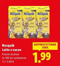 Lidl Nesquik Latte e Cacao offerta