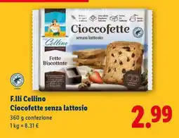Lidl F.lli Cellino Cioccofette senza lattosio offerta
