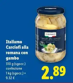 Lidl Italiamo Carciofi alla romana con gambo offerta