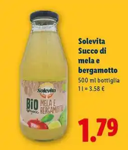 Lidl Solevita Succo di mela e bergamotto offerta