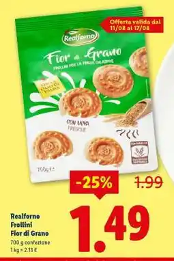 Lidl Realforno Frollini Fior di Grano offerta