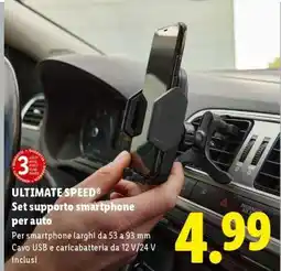 Lidl ULTIMATE SPEED Set supporto smartphone per auto offerta