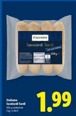 Lidl Italiamo Savoiardi Sardi offerta