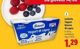 Lidl Latteria Yogurt bianco di capra offerta