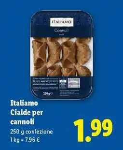 Lidl Italiamo Cialde per cannoli offerta