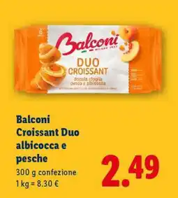 Lidl Balconi Croissant Duo albicocca e pesche offerta